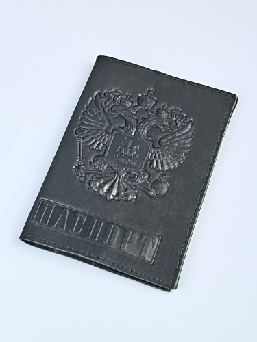 YR Обложка на паспорт герб большой (КРС/нат.кожа) 