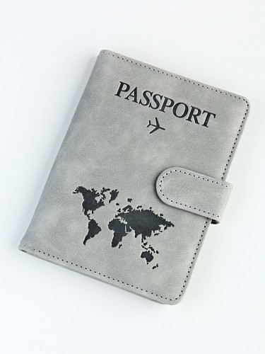 YO Обложка на паспорт c кнопкой "Travel 101" (эко-кожа) 