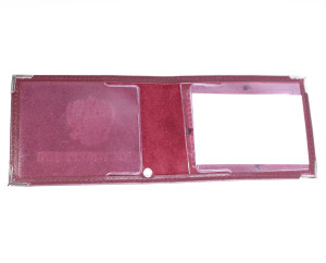 Обложка на удостоверение с окошком (мягк./нат. кожа) 